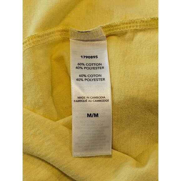 Keith Haring T Shirt Mens Medium Butter Yellow Tee Short Sleeve Crewneck Logo - Picture 5 of 6